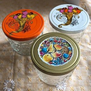 Vintage ball quilted crystal jars